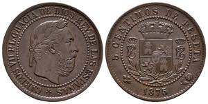 CARLOS VII (1868-1909). 5 Céntimos (Ae. ... 