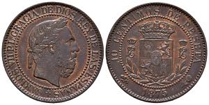 CARLOS VII (1868-1909). 10 Céntimos (Ae. ... 