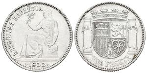II REPUBLIC. 1 peseta. (Ar. 4.97g /23mm). ... 