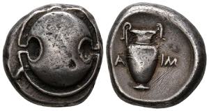 BOEOTIA, Thebes. Stater. (Ar. 12.23g/21mm). ... 