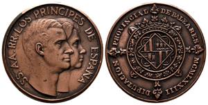 JUAN CARLOS I. Medalla. (Ae. 17,73g/32mm). ... 