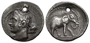 CARTAGONOVA. 1/4 Shekel. 220-205 a.C. ... 
