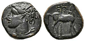 CARTAGONOVA. 1/2 Calco. 220-215 a.C. ... 