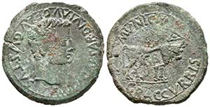 GRACURRIS. As. Epoca de Tiberio. 14-36 a.C. ... 