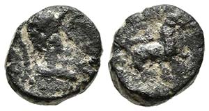 MASSALIA. AE, pequeño bronce. 49 a.C. ... 