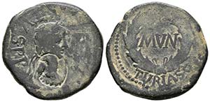 TURIASO. As. Epoca de Augusto. 27 a.C.-14 ... 