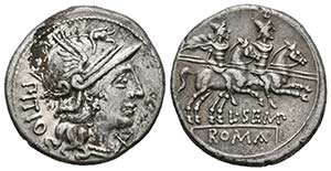 L. SEMPRONIUS PITIO. Denario. 138 a.C. Roma ... 