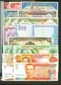 Set of 43 Asia banknotes of different ... 