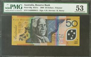 AUSTRALIA. 50 Dollars. 2009. Serie EA. ... 