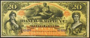 CHILE. 20 Pesos. (1888ca). Remainder. (Pick: ... 