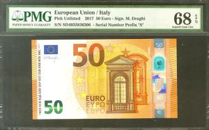 50 Euros. 4 de Abril de 2017. Firma Draghi. ... 