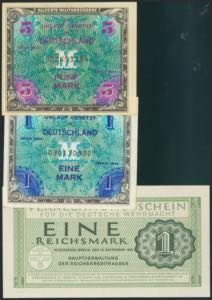 WORLD (MILITARY ISSUES). Set of 3 banknotes, ... 