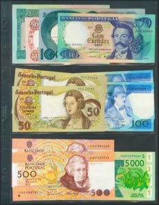 Set of 11 banknotes from Portugal and West ... 