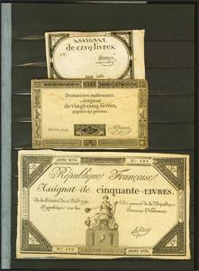Interesting set of banknotes from France ... 