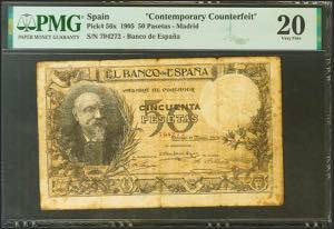 50 pesetas. March 19, 1905. False of the ... 