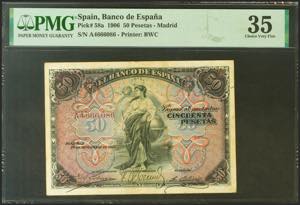 50 pesetas. September 24, 1906. Series A. ... 