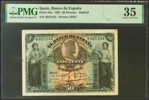 50 pesetas. July 15, 1907. No series. ... 