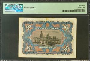 50 pesetas. July 15, 1907. No ... 