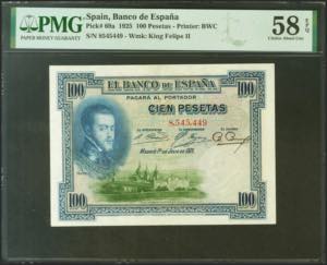 100 pesetas. July 1, 1925. Without ... 