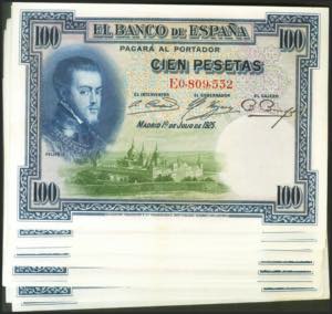 Set of 20 banknotes in correlative sections ... 