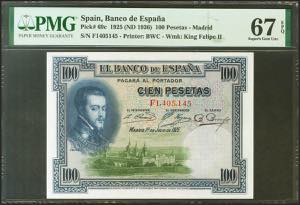 100 pesetas. June 1, 1925. Series F. (Edifil ... 
