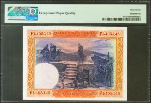 100 pesetas. June 1, 1925. Series ... 