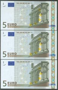 5 euros. January 1, 2002. Correlative trio ... 