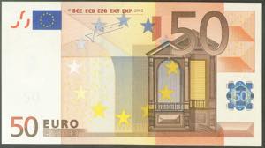 50 Euros. 1 de Enero de 2002. Firma Trichet. ... 