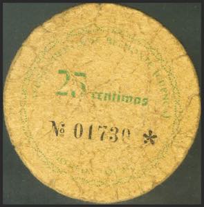BELMONTE (CUENCA). 25 cents. (1937ca). ... 