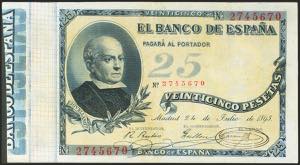 25 pesetas. July 24, 1893. Without series. ... 