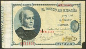 100 pesetas. July 24, 1893. Without series. ... 