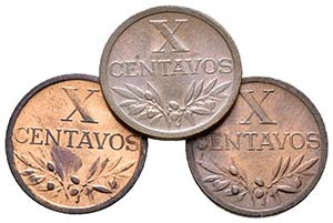 PORTUGAL. Lote compuesto por 3 monedas de X ... 