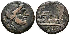 C. CURIATIUS F. TRIGEMINUS. Semis. 135 a.C. ... 