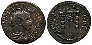 FILIPO I. Ae24. (Ae. 10,20g/24mm). 244-249 ... 