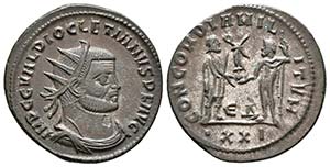 DIOCLECIANO. Antoniniano. 293-295 d.C. ... 