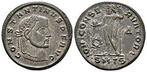 CONSTANTINO I. Follis. 312 d.C. Roma. A/ ... 