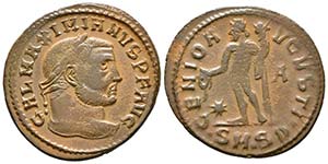 GALERIO. Follis. 305-311 d.C. Serdica. A/ ... 