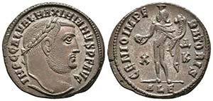 GALERIO. Follis. 305-311 d.C. Alexandría. ... 