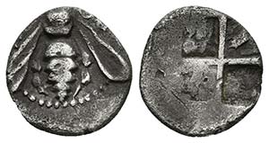 IONIA, Ephesos. Dióbolo. 500-420 a.C. A/ ... 