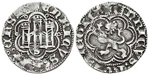 ENRIQUE III (1390-1406). 1/2 Blanca. (Ve. ... 