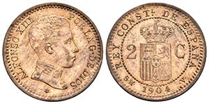 ALFONSO XIII. 2 Céntimos. 1904 *04 ... 