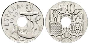 ESTADO ESPAÑOL. 50 Céntimos. 1949. Fallo ... 