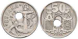 ESTADO ESPAÑOL. 50 Céntimos. 1949 *19-54. ... 