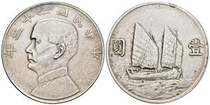 CHINA. 1 Dollar. (Ar. 26,40g/39mm). 1934. ... 