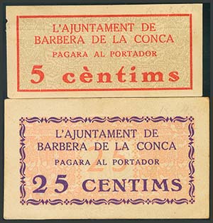 BARBERA DE LA CONCA (TARRAGONA). 5 Céntimos ... 