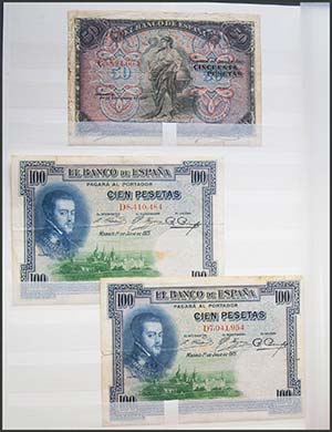 Conjunto de 78 billetes del Banco de España ... 