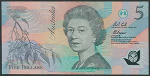 AUSTRALIA. 5 Dollars. 2001. Serie AA. (Pick: ... 