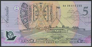 AUSTRALIA. 5 Dollars. 2001. Serie ... 