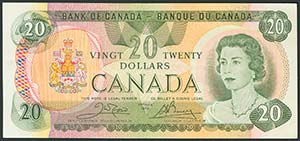 CANADA. 20 Dollars. 1979. Sin serie. Firma ... 