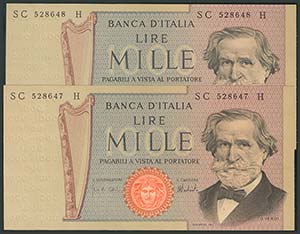 ITALIA. 1000 Lire. 5 de Agosto de 1975. ... 